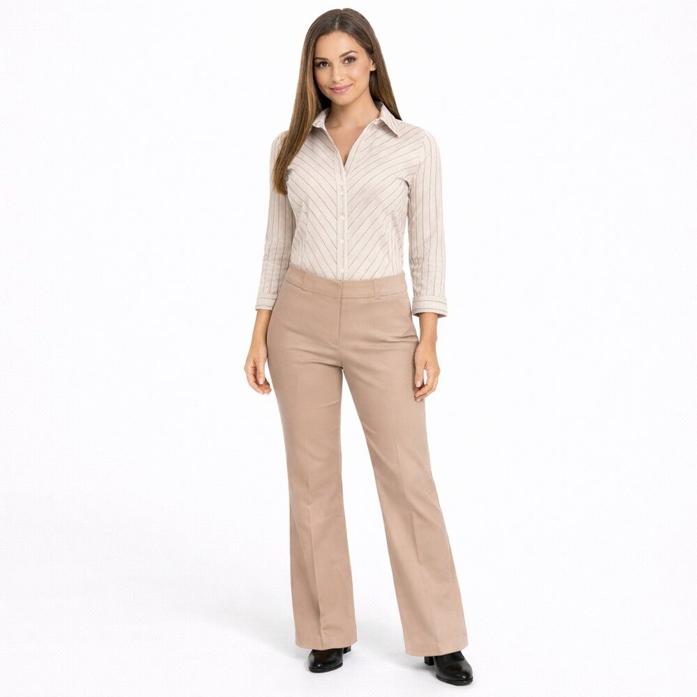 Vintage Y2K Zinc Beige Bootcut Pants Retro Work Holiday Classic Fall Spring